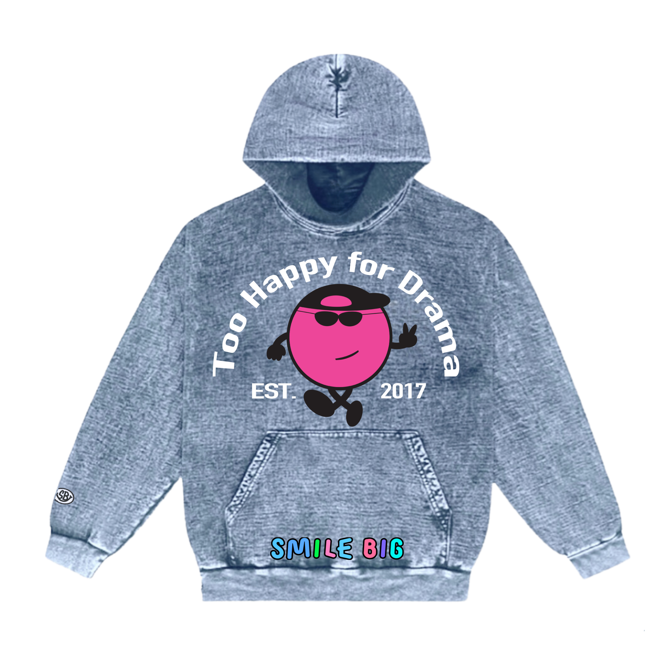 Too Happy For Drama Garment Dyed Hoodie