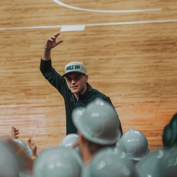 Green & Cream Statement Hat