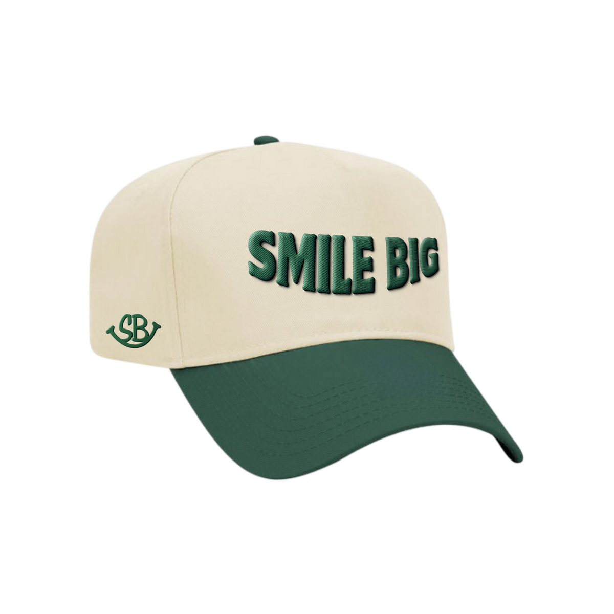 Green & Cream Statement Hat