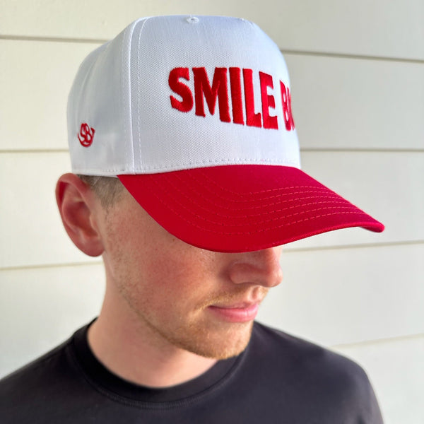 Red & Cream Statement Hat