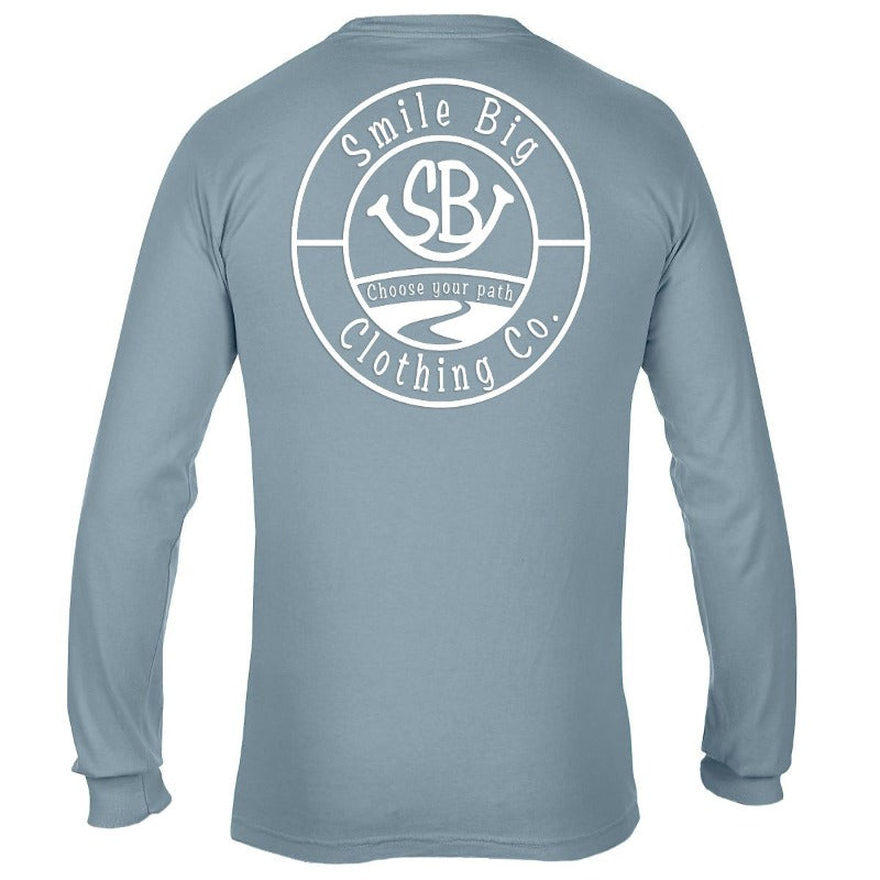 Ice Blue "Choose Your Path" Long Sleeve - Smile Big Clothing Co.