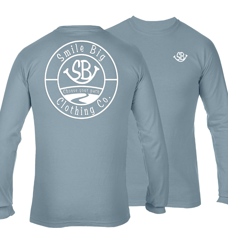 Ice Blue "Choose Your Path" Long Sleeve - Smile Big Clothing Co.